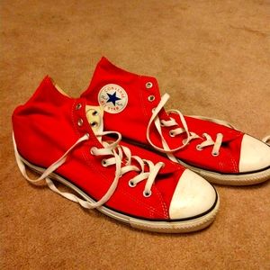 Converse Chucks size 11 red.